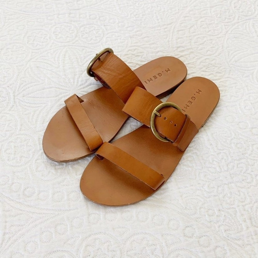 M.Gemi Tramonto Leather Buckle Sandals‎
